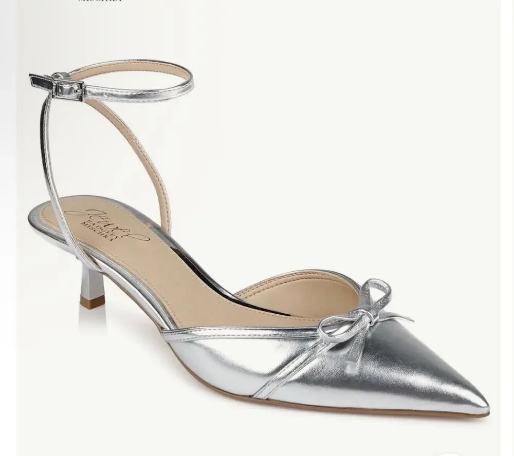 Badgley Mischka Talasia Pointed Toe Kitten Heels Size 10 (SRC)